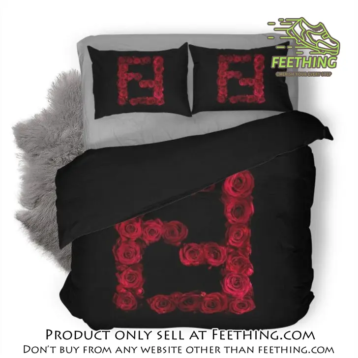 Fendi hot luxury logo fashion brand premium bedding set home decor ft3420668